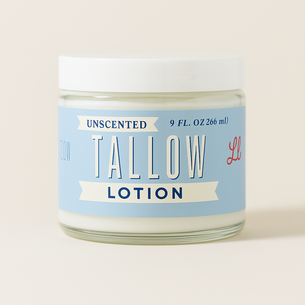 Unscented Tallow Lotion – Pure One-Ingredient Moisturizer